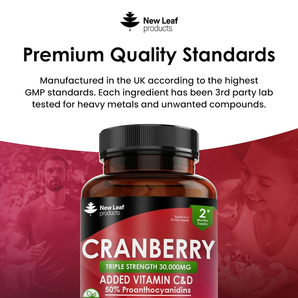 image 1 of Cranberry Tablets 3x Strength 30,000mg +Vitamin C&D