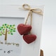 image 5 of Nicola Spring Rustic Red Hearts Photo Frame - 4 x 6" - White