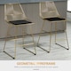 image 3 of HOMCOM Modern Counter Height Bar Stools Set of 2 pcs Wire Metal Barstools