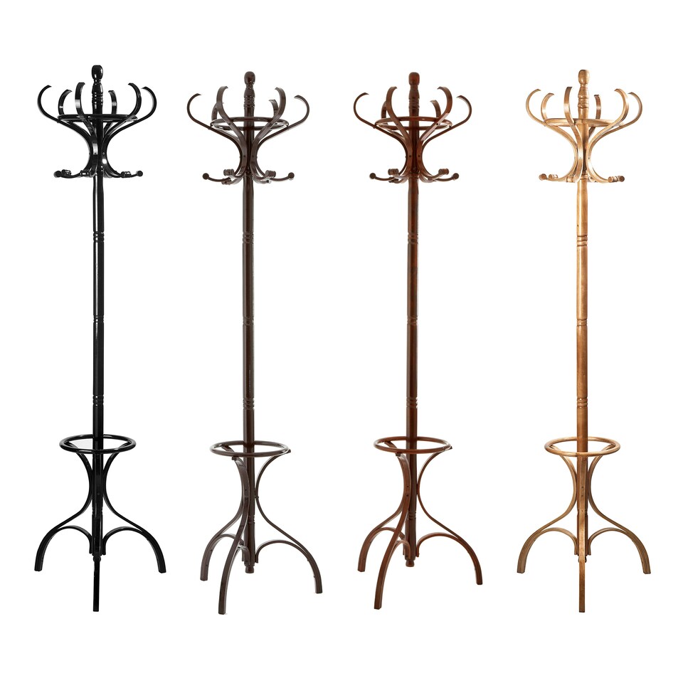 image 1 of Kennedy Black Finish Floor Standing Coat Stand Black | One Size