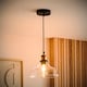image 3 of ValueLights Industrial Black And Gold Clear Glass Pendant Ceiling Light | Clear