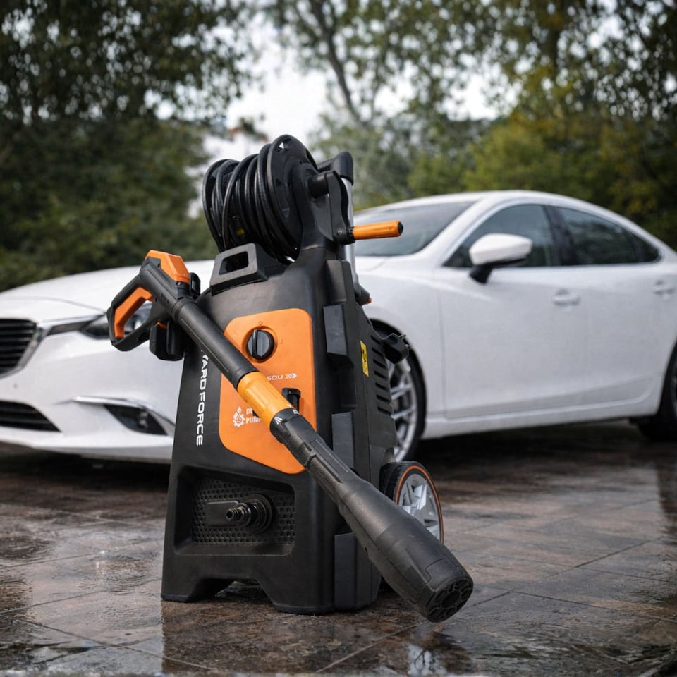 image 1 of Yard Force 2800W Dual Pump High Pressure Washer 150Bar, 800L/h Flow Rate, Digital Spray Gun & 8m Hose | Black