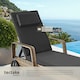 image 4 of Sun Lounger - 6-position backrest, weather and UV-resistant, soft pillow, two wheels | Cream | nature/dark grey | 1