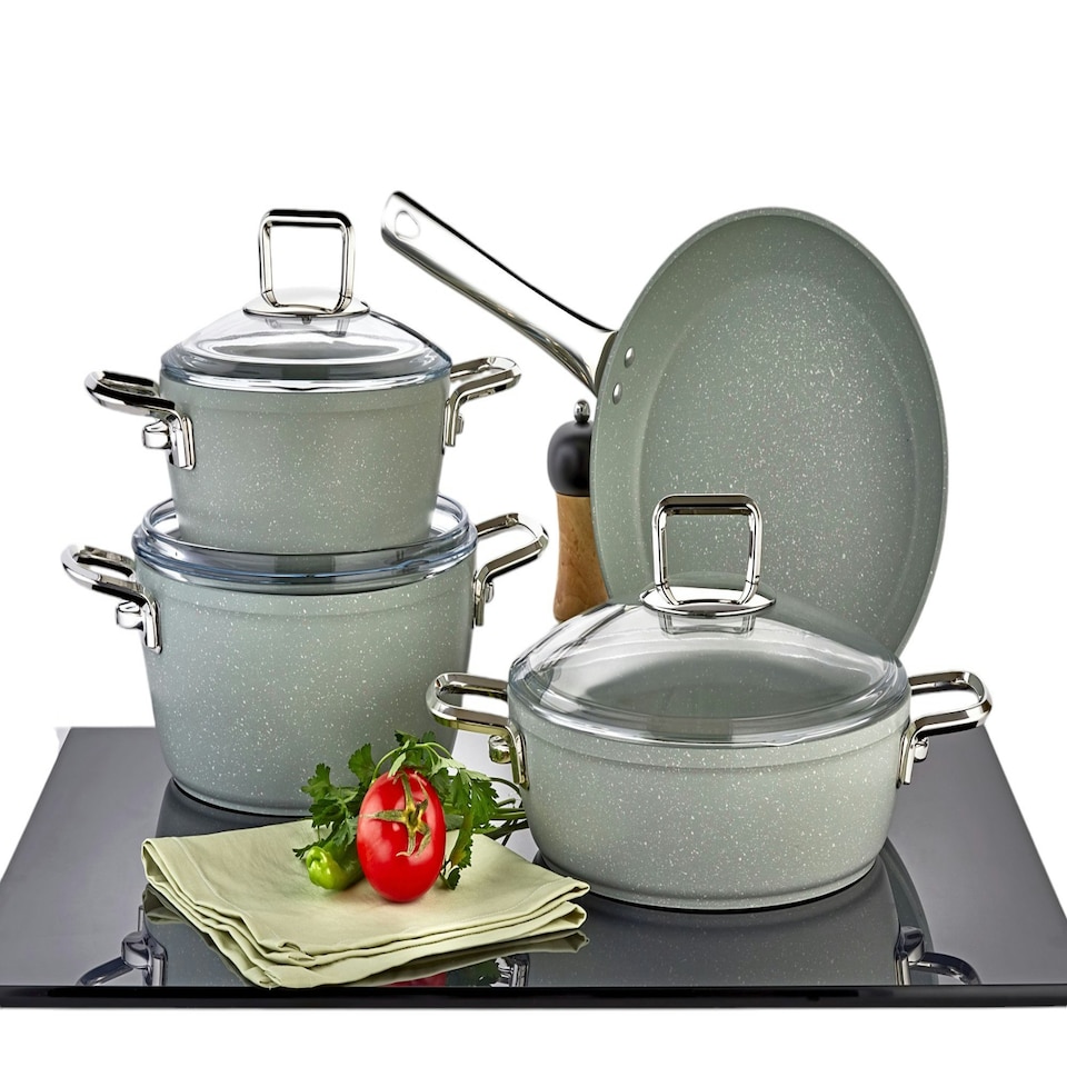 image 1 of Artemis Collection 7-Piece Non-Stick Granite Cookware Set