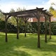 image 2 of Premium Pergola 6 Post - L480 x W480 x H270 cm - Rustic Brown