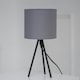 image 1 of Leena Grey Metal Tripod Table Lamp Black