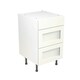 image 1 of 3 Drawer Base Unit 500mm w/ Shaker Cabinet Door - Ultra Matt White White | Ultra Matt White