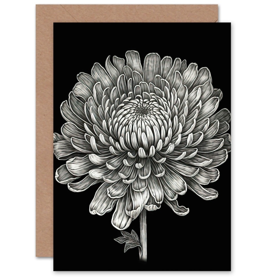 image 1 of Chrysanthemum Flower Bloom Birthday Her Wife Card