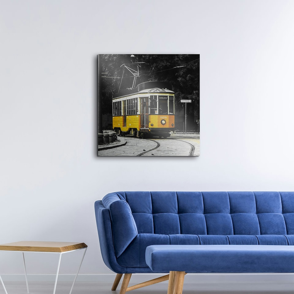 image 1 of Metal Art Tram Brushed Aluminium Print