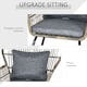 image 3 of Outsunny 3 PCS Webbed PE Rattan Outdoor Patio Set w/ Cushions Steel Frame Grey