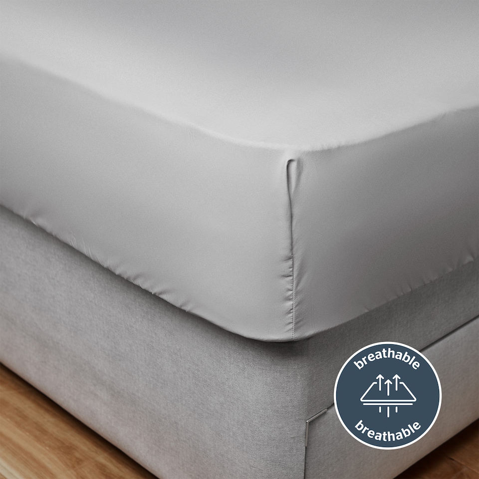 image 1 of Silentnight Supersoft Fitted Sheet, Dove Grey