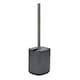 image 1 of Showerdrape Echo Anthracite Grey Steel Toilet Brush & Holder | Grey | Anthracite Grey | 1