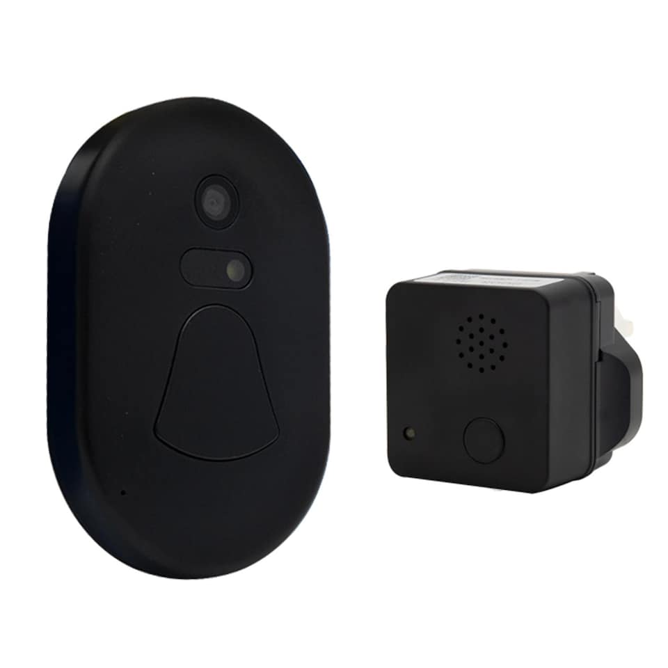 image 1 of Aquarius WiFi Wireless Smart Camera Doorbell Home Security Video Intercom Black