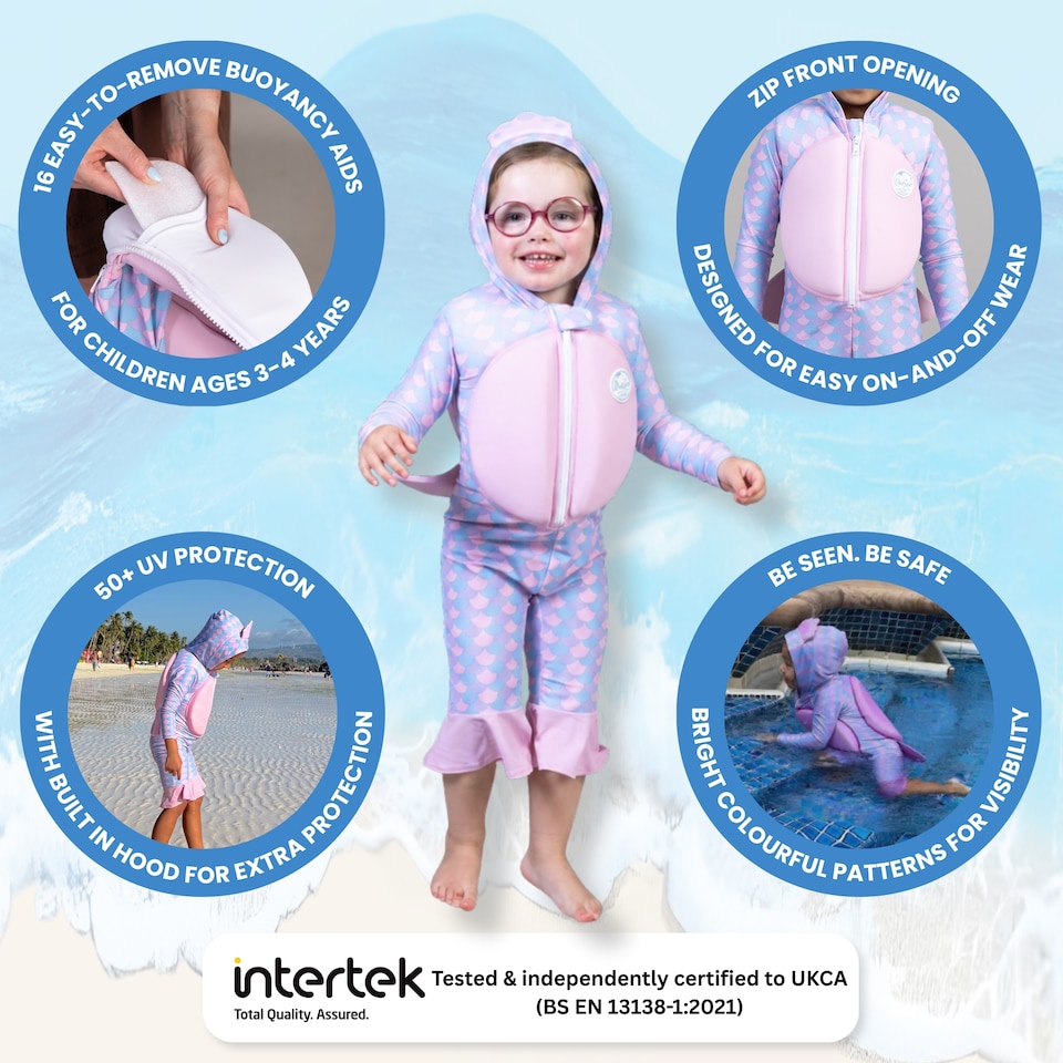 image 1 of Onesea Mermaid Outfit - 3-in-1 Children’s Buoyancy Aid (2-3 Years)
