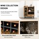 image 8 of COSTWAY Kitchen Storage Cabinet Wine Cabinet Sideboard Grey