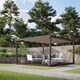 image 1 of Box Pergola and Decking Kit - Wood - L480 x W480 cm - Rustic Brown