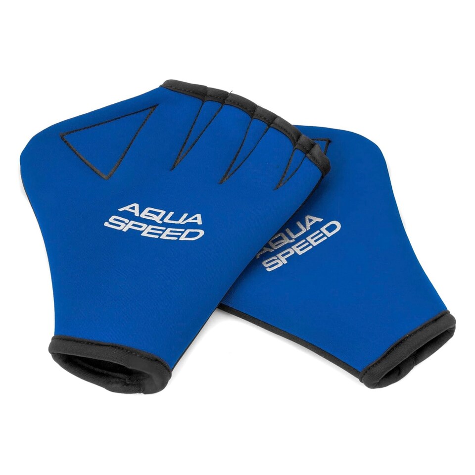 image 1 of Unisex Adult Swimming Gloves Neoprene Aqua Fitness Aqua Workout Gear | Blue | Blue | Small | 1
