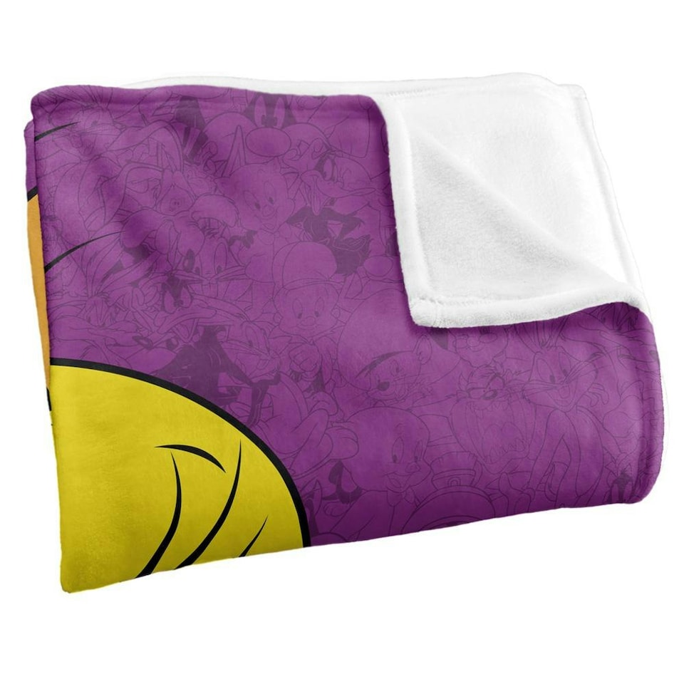 image 1 of Looney Tunes Character Collage Tweety Blanket - Multicoloured - One Size