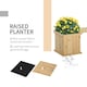 image 4 of Outsunny Wooden Garden Planter & Bench Combination Garden Raised Bed Natural