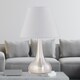 image 2 of Romana - Brushed Chrome Touch Operated Table Lamp with Ivory Shade | Chrome | White | Medium | 1