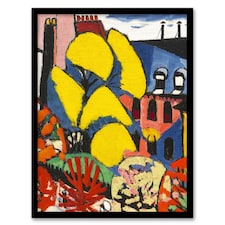 Trees Urban Landscape Henry Lyman Sayen Framed Wall Art Print 12X16"