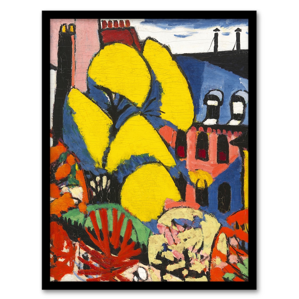 image 1 of Trees Urban Landscape Henry Lyman Sayen Framed Wall Art Print 12X16"