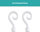 image 2 of 19 mm Extendable Metal Curtain Pole Rods - White (Crook Finials, 70-120 cm)