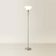 image 4 of ValueLights Memphis Twist Brushed Chrome Floor Lamp Frosted Shade | Chrome