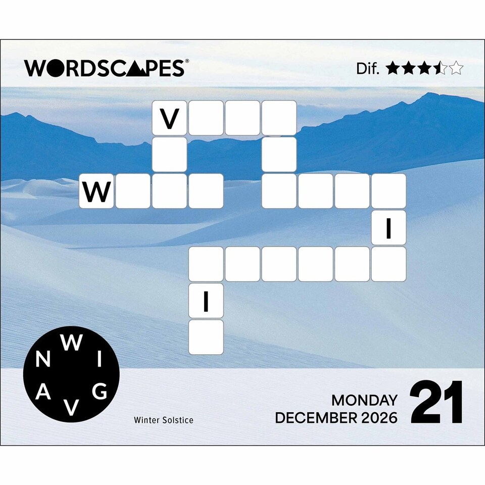 image 1 of Wordscapes® Puzzle Fun 2026 Day-to-Day Calendar