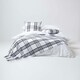image 4 of Homescapes White & Black Tartan Pattern Cushion Cover - 60 x 60 cm | White | White & Black | 60 x 60 cm