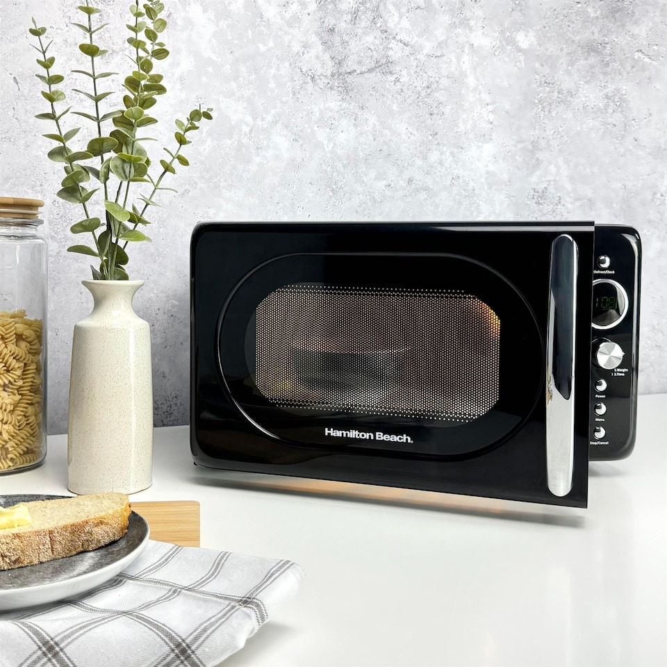 image 1 of Hamilton Beach 20L Retro Black Microwave