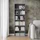 image 2 of Wide 6-Tier Bookcase | Grey | 1