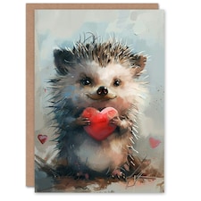 Adorable Love Heart Arty Occasion Baby Birthday Card