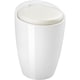 image 1 of Bathroom Stool Stool Living Room Hall Ottoman Foot Rest Office Footstool Faux Leather Storage | White | white | 36 x 36 x 51 cm | 1