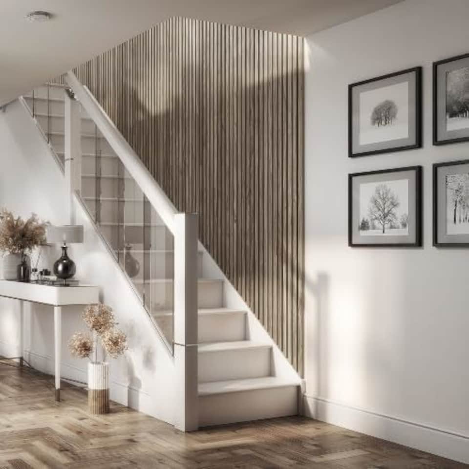 image 1 of Cheshire Mouldings WPKT12 Acoustic Wall Panel Walnut (L) 2400mm (W) 605mm (T) 22mm 2 Pack