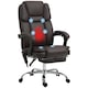 image 1 of Vinsetto Massage Office Chair, PU Leather High Back Recliner, Dark Brown