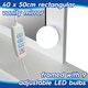 image 3 of Harbour Housewares Wooden Dressing Table with LED Lights - White White