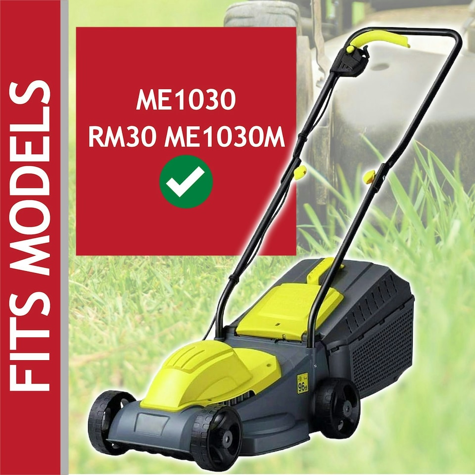 image 1 of SPARES2GO Metal Blade compatible with Challenge RM30 ME1030M RM31 ME1031M Lawnmower (30cm)