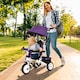 image 2 of HOMCOM 6 in 1 Trike, Kids Tricycle, Pedal Push Bike with Parent Handle, Removable Canopy, 5-Point Safety Belt, Storage, Footrest, Brake, for 1-5 Years Toddler, Purple