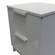image 9 of Dover 2 Drawer Compact Bedside Cabinet in Uniform Grey & Dusk Grey (Ready Assembled) | Grey | Uniform Grey & Dusk Grey