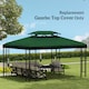 image 7 of Outsunny 3x4m Gazebo Replacement Roof Canopy 2 Tier Top UV Cover Green