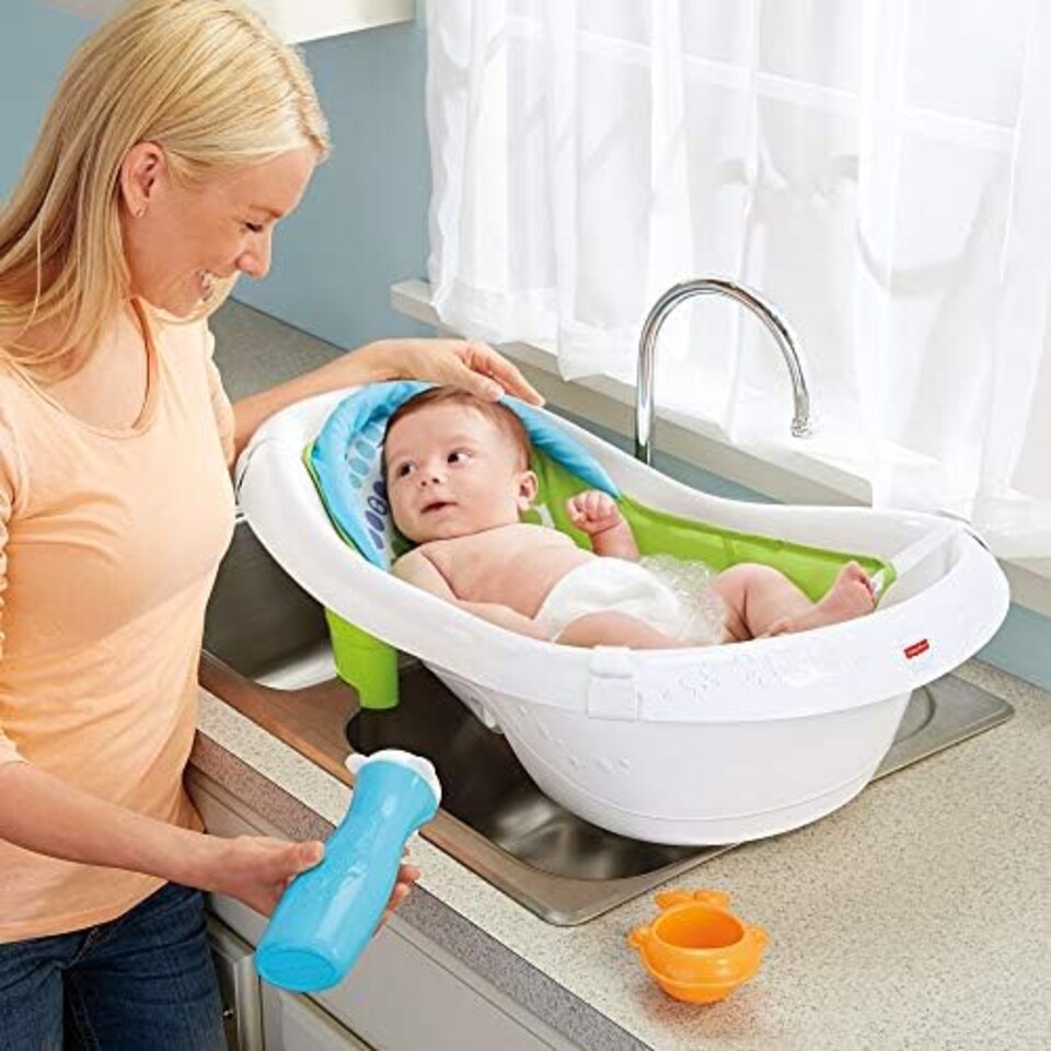 image 1 of Fisher Price Baby To Toddler 4 In 1 Sling Seat Bath Tub