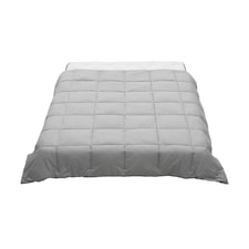 Living and Home Alternative Quilted Duvet Insert with Corner Tabs- Double Size, Grey | Grey