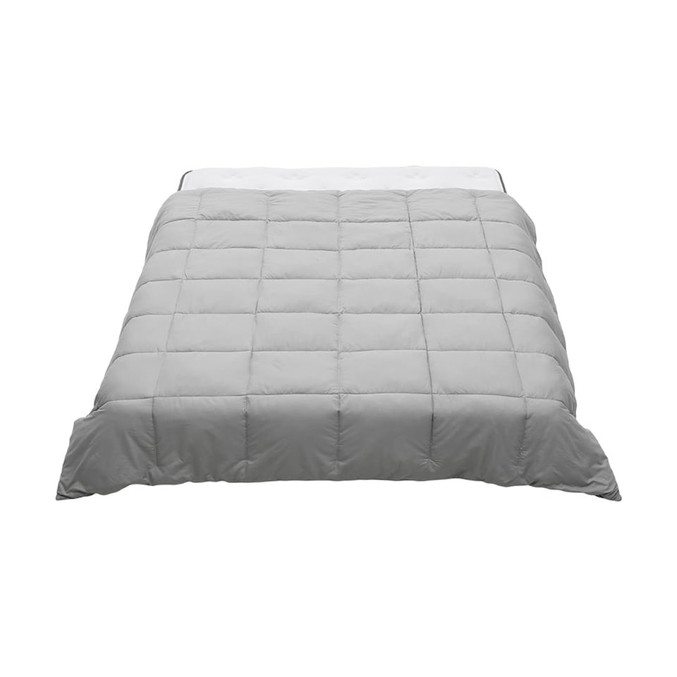 image 1 of Living and Home Alternative Quilted Duvet Insert with Corner Tabs- Double Size, Grey | Grey