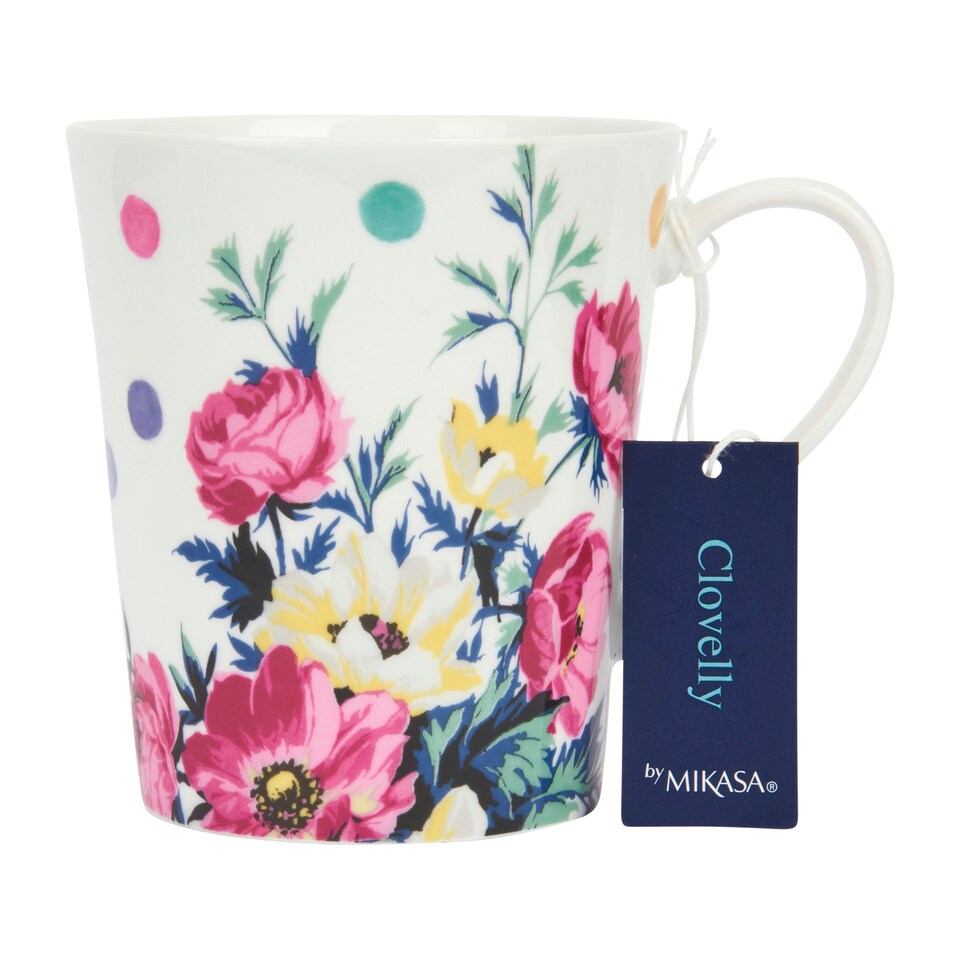 image 1 of Mikasa Clovelly Porcelain 330ml Nautical Conical Mug Blue