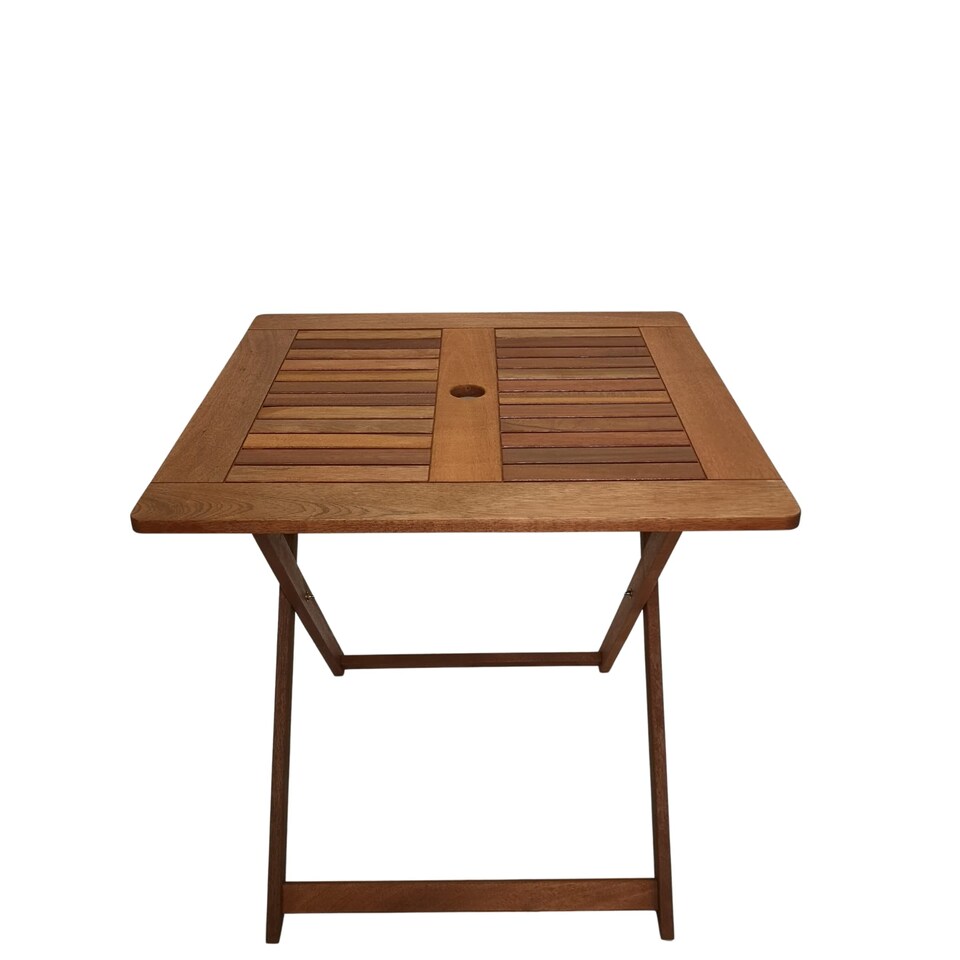 image 1 of Windermere Outdoor 4 Person Folding Square Wooden Table