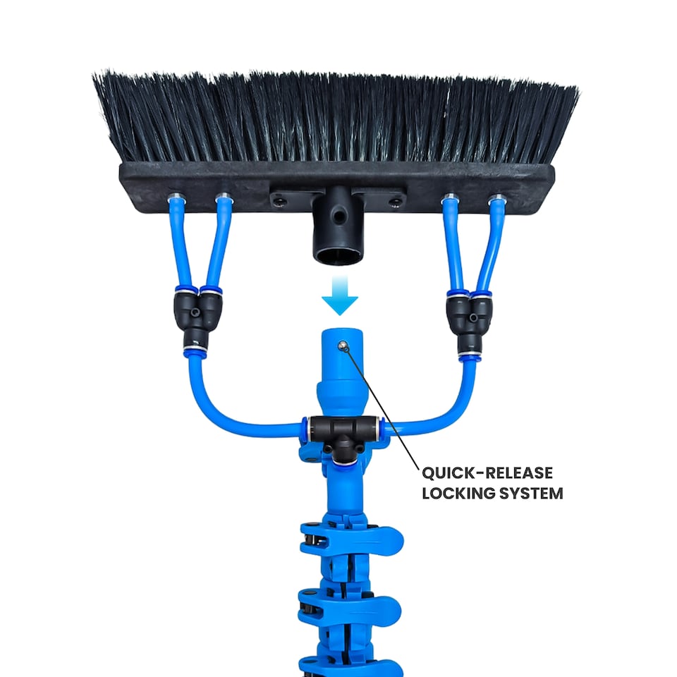 image 1 of Aquaspray® Venom 18ft Hybrid 50/50 Window Cleaning Pole Black