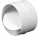 image 1 of 100mm Anti Backdraft Non-Return Pipe Connection White PVC Round Grille | White