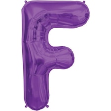 NorthStar F Letter Foil Balloon - Purple - One Size