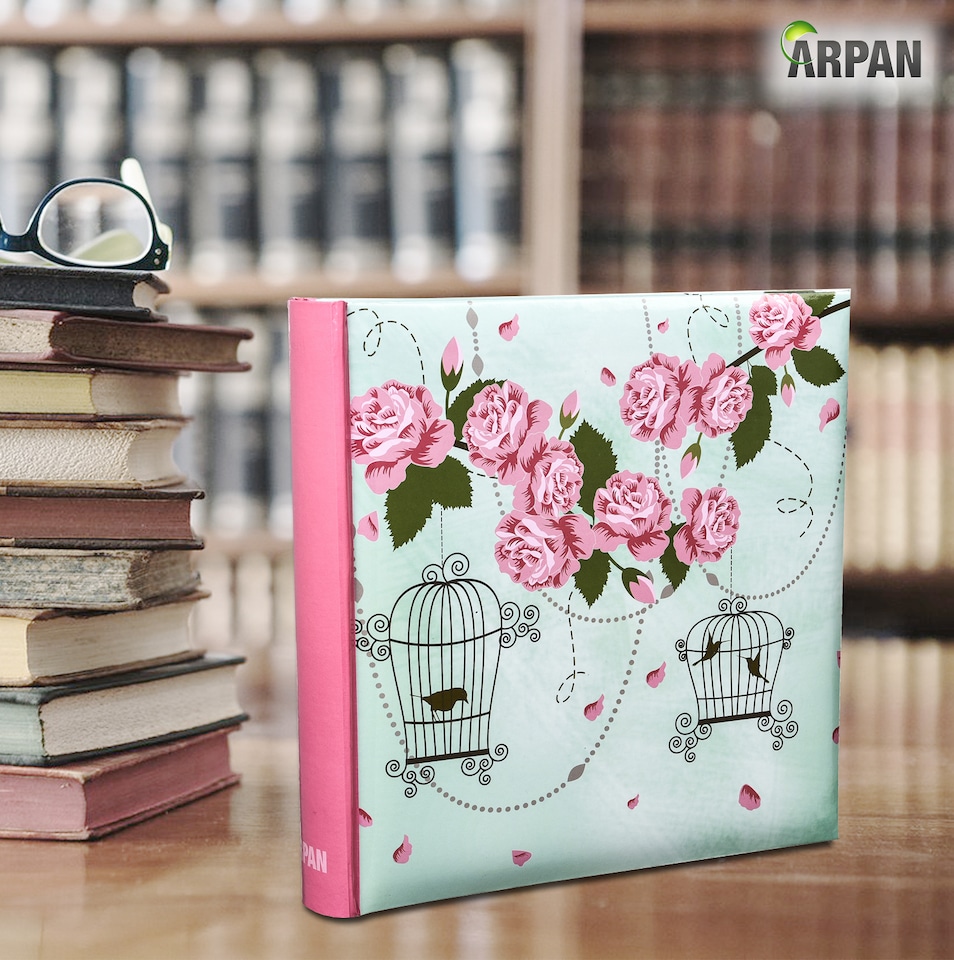 image 1 of ARPAN Large Slip In Memo Photo Album for 200 Photos 6x4" (10x15cm) – Picture Album with Memo Writing Space, Index Pages & CD/DVD Pocket – Memory Book for Family, Wedding & Travel Photos
